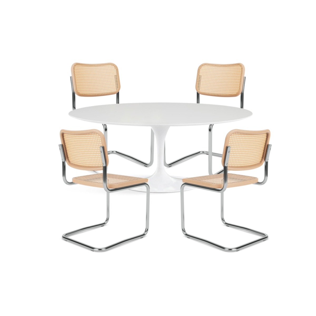 KNOLL [PROMOTION 20%] Saarinen Oval Dining Table(ø198) + Cesca Chair