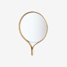 BOLIA Racquet Mirror Round - Soap Treated Oak