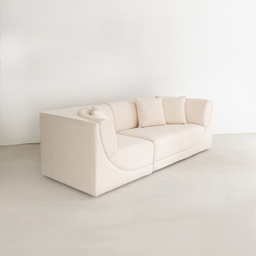 BFD Pie Sofa  - White Boucle